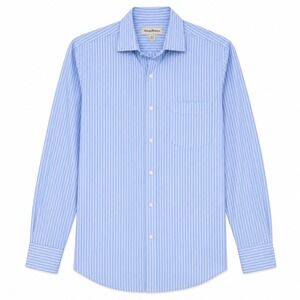 Tommy Bahama Blue Stripe Dress Shirt Men 16.5 34/35 Button Front